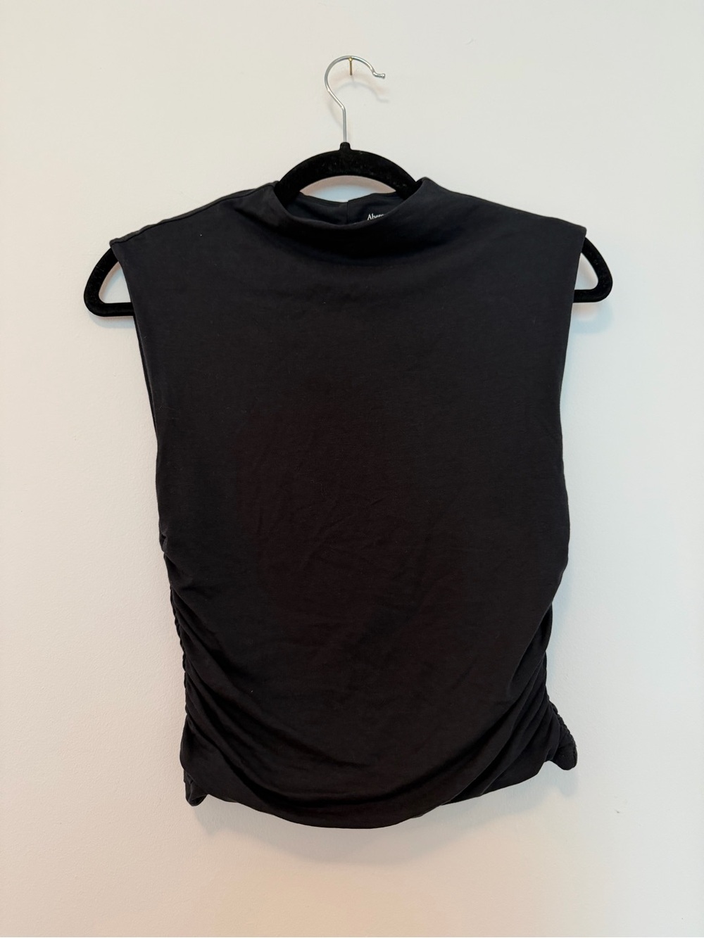 Abercrombie and Fitch Modal Black Sleeveless Mock Neck Women's Top